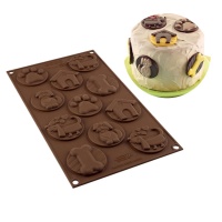 Stampo in silicone dog di cioccolato 17 x 29,5 cm - Silikomart - 11 cavità