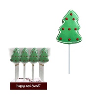 Lecca lecca albero di Natale di cioccolato con marshmallow da 30 gr - 1 unità