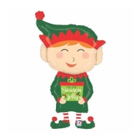 Palloncino Elfo di Natale con regalo da 1,09 m - Grabo