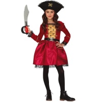 Costume capitan dei pirati da bambina