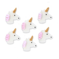 Decorazioni di zucchero unicorno - Creative Party - 6 unità