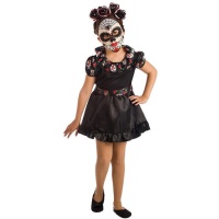 Costume da Catrina nera per bambina