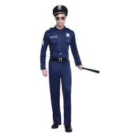 Costume da poliziotto urbano con berretto per uomo
