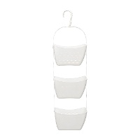 Mensola per doccia con gancio 22 x 17 x 13 cm - set da 3