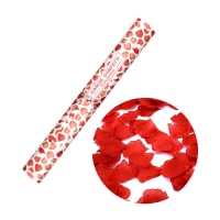 Cannone di coriandoli petali di carta rossa da 40 cm