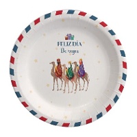 Piatti dei Re Magi bianchi da 18 cm - 8 pezzi