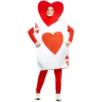 Asso di cuori del poker Costume da adulto