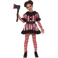 Costume clown malvagio da bambina
