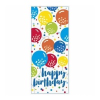 Poster per porta Happy Birthday con palloncini 68,5 x 152 cm
