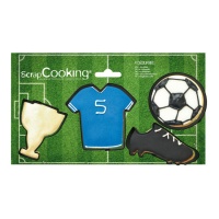 Taglierine da calcio - Scrapcooking - 4 pz.