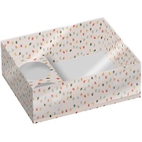 Scatola di 26 x 20 x 9 cm per cupcakes e dolcetti con luci natalizie - 2 pezzi