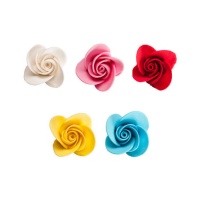 Decorazioni di zucchero fiori colorati da 5 cm - Dekora - 20 unità