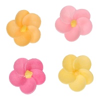 Cialde di fiori di primula colorati da 3,5 cm - FunCakes - 12 pezzi