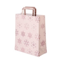 Sacchetto regalo natalizio 42 x 30 x 10 cm rosa - 1 pz.