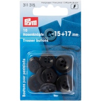 Bottoni da 1,5 e 1,7 cm per pantaloni - Prym - 10 pz.