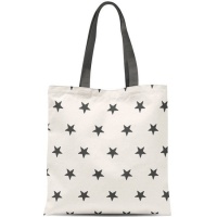 Borsa di stoffa bianca con stelle