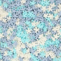 Mini fiocchi di neve in tonalità invernali 50 gr - FunCakes