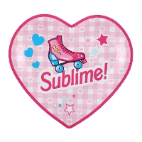 Piatti di Barbie girly di 22,5 x 20 cm - 10 unità