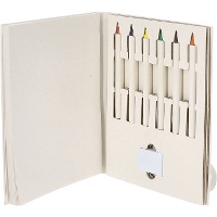 Set da colorare con matite colorate e gomma