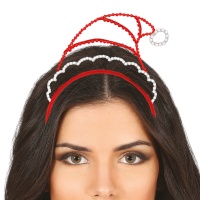 Fascia per capelli con silhouette di Babbo Natale