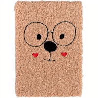 Taccuino orsetto effetto pelliccia 19 x 13 cm