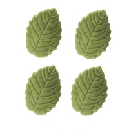 Decorazioni di zucchero foglia verde oliva da 3,7 cm - Dekora - 200 unità