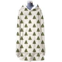 Coperta con cappuccio con alberi di Natale