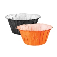 Pirottini cupcake arancioni e neri - Wilton - 24 unità
