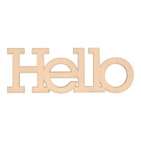 Figura in legno con parola Hello - 1 pezzo