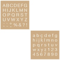 Stencil di alfabeto maiuscolo e minuscolo 20 x 20 cm - Artemio - 2 pz.