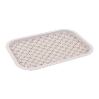 Vassoio di 40 x 28,5 cm con fiori geometrici