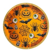 Piatti di Halloween da 23 cm - 6 pezzi.