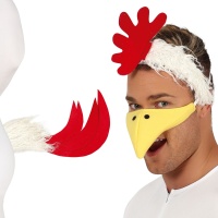 Set da gallo con coda, fascia e becco