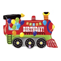 Palloncino Happy Birthday locomotiva da 94 cm - Grabo