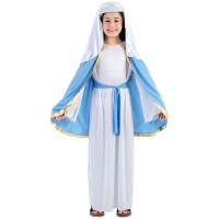 Costume da Vergine Maria con berretto per bambina