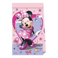 Sacchetti di carta rosa Minnie e Daisy - 4 unità