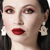 Orecchini divertenti a forma di fantasma - 1 coppia