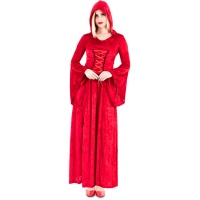 Costume da Regina Rossa con cappuccio per donna