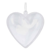 Cuore di plastica ricaricabile da 10 cm - 1 pezzo