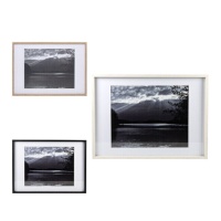 Cornice per foto del lago in bianco e nero per foto 40 x 50 cm - DCasa