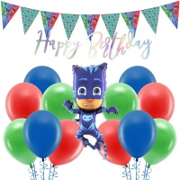 Confezione di decorazioni per feste Pj Masks - 33 pezzi.