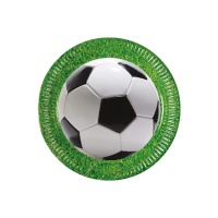 Piatti Calcio campo con pallone 23 cm - 8 unità
