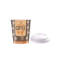 Bicchieri da caffè in cartone con coperchio da 200 ml - 10 unità