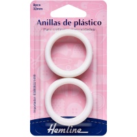 Anelli in plastica da 3,2 cm - Orlo a giorno - 8 pz.