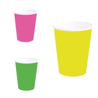 Bicchieri colorati al neon 240 ml - 6 pz.