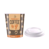 Bicchieri da caffè in cartone con coperchio 350 ml - 5 unità