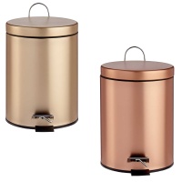 Cestino metallico per bagno da 12 L