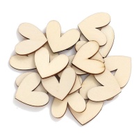 Mini sagome cuore di legno da 3 cm - 20 unità