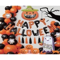 Ghirlanda di palloncini Happy Halloween - Monkey Business - 54 pezzi