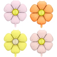 Palloncino a forma di margherita colorata da 45 cm - 4 pezzi